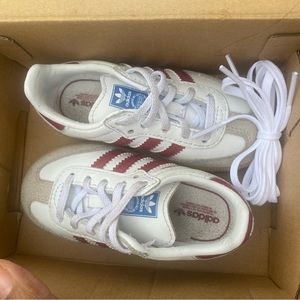 Adidas Kids White and Red Sneakers